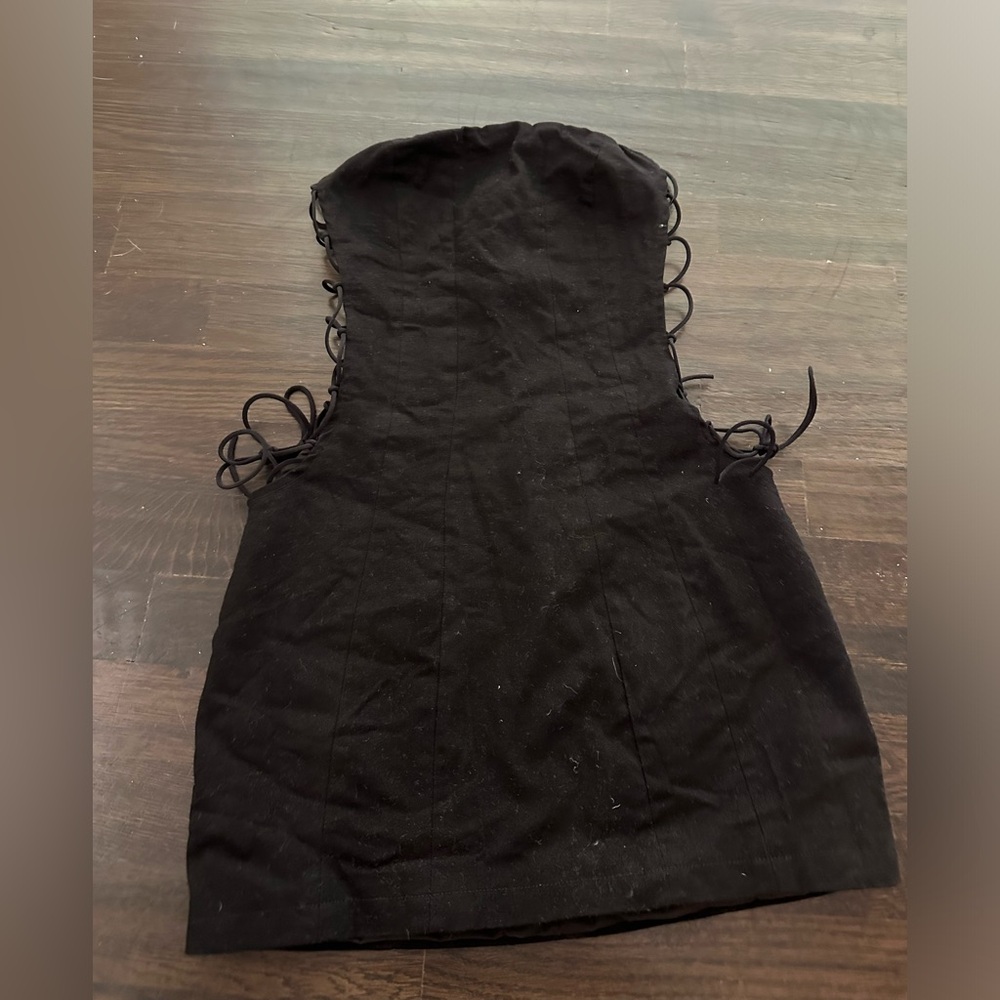 Tiger mist black tie dress